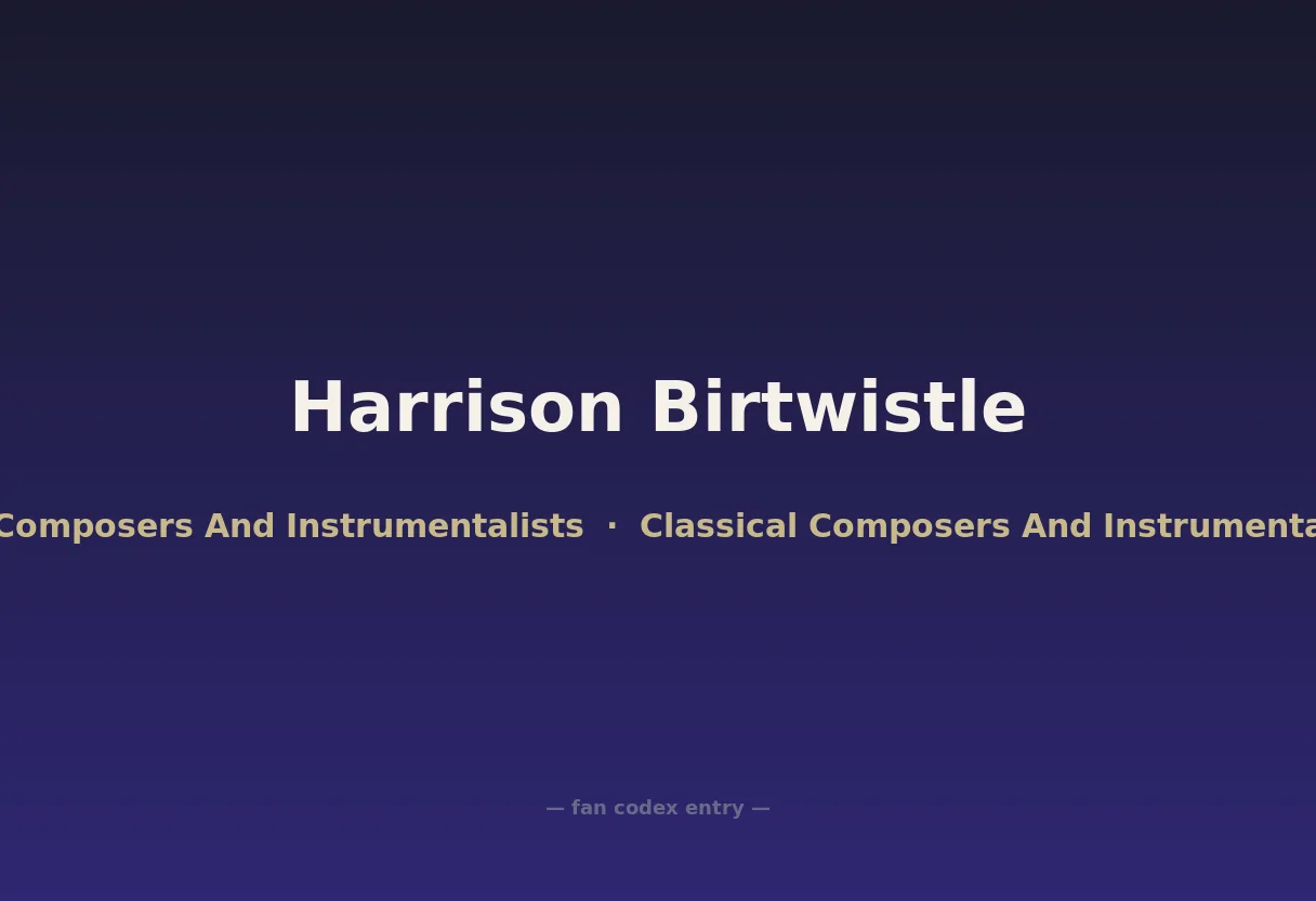 Harrison Birtwistle
