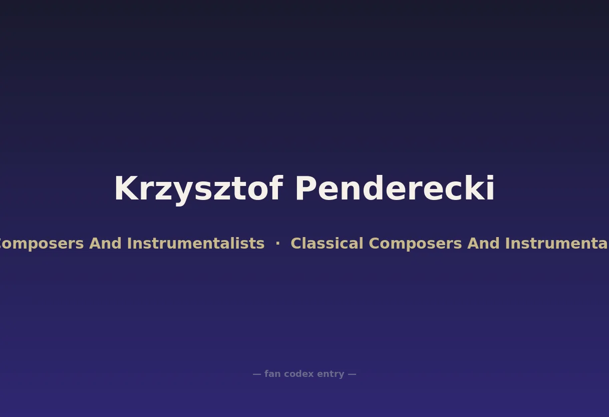 Krzysztof Penderecki